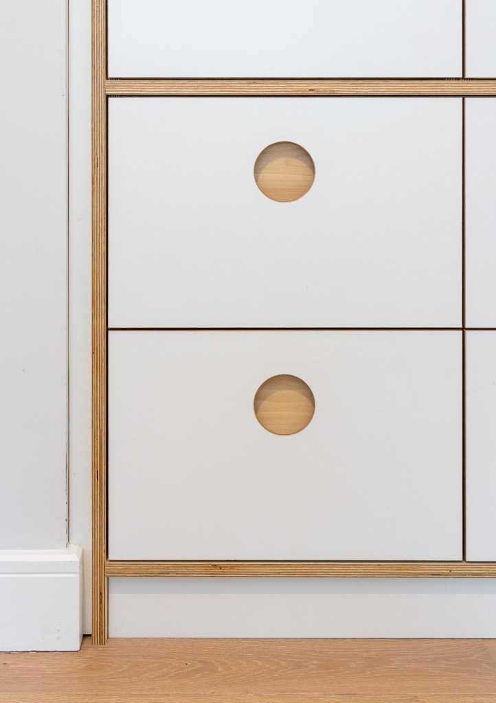 bespoke cabinet built in fitted wardrobe cornwall carpentry joinery storage charlestown birch ply birchply plywood poplar