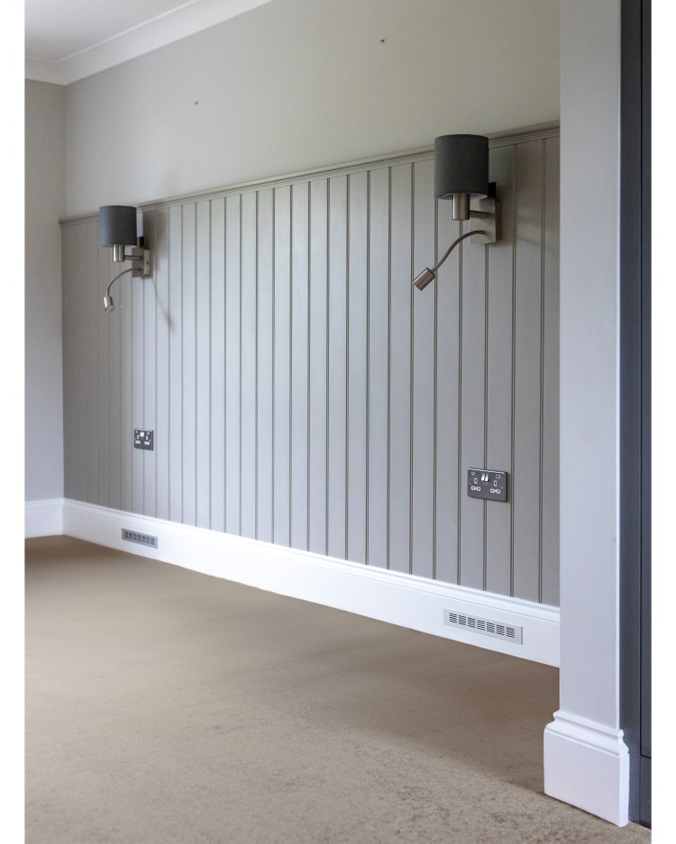 Handmade Bespoke Tongue and groove feature Wall Panelling in Cornwall from Kentrewi Woodwork